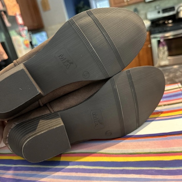 MIA Girls Cowboy Boots Brown & Sparkly Star Cowgirl Low Heel BRAND NEW! Size 5 - Picture 5 of 7